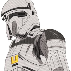 Embroidery Pattern Star Wars Clone Commando Bust