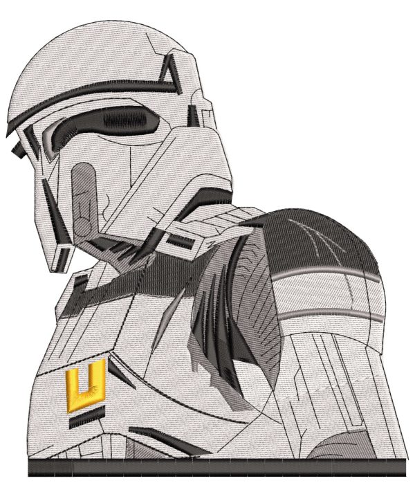 Embroidery Pattern Star Wars Clone Commando Bust