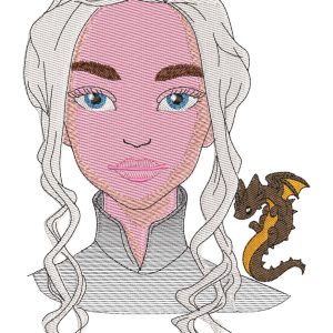 Embroidery Pattern Daenerys Closeup
