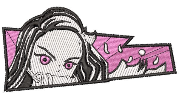 Anime Embroidery Pattern Nezuko Art Framed