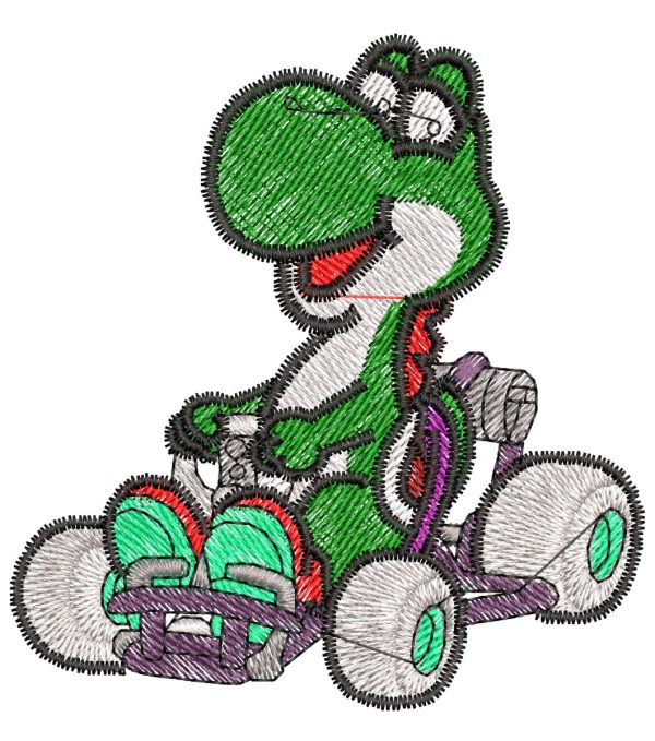 Embroidery Pattern Yoshi Carts