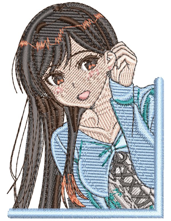Anime Embroidery Pattern Chizuru Twirl