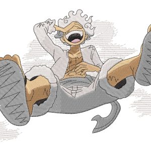 Anime Embroidery Pattern Luffy Laughing