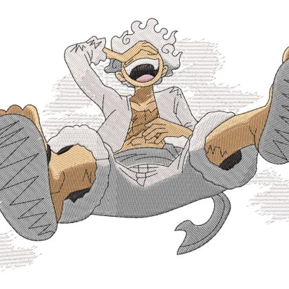Anime Embroidery Pattern Luffy Laughing