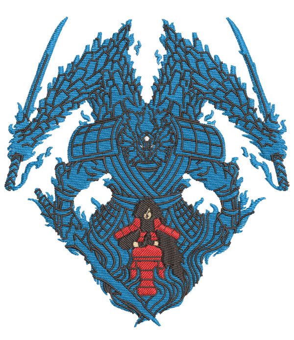 Anime Embroidery Pattern Madara Susanoo Duo