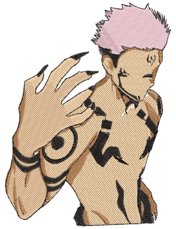 Anime Embroidery Pattern Ryomen Simple Grab