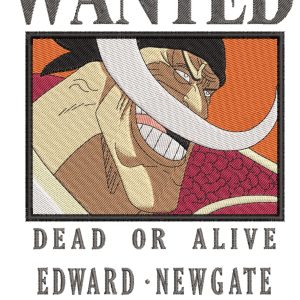 Anime Embroidery Pattern Whitebeard Bounty