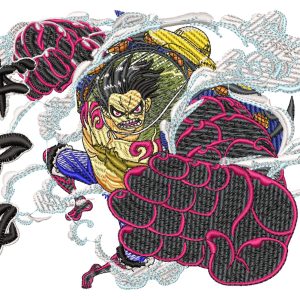 Anime Embroidery Pattern Luffy 4th Gear Palm Art
