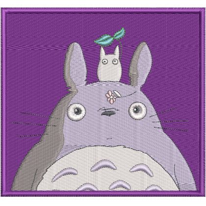Totoro Head Sit Anime Embroidery Pattern