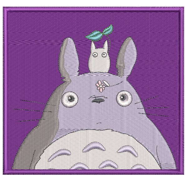 Totoro Head Sit Anime Embroidery Pattern