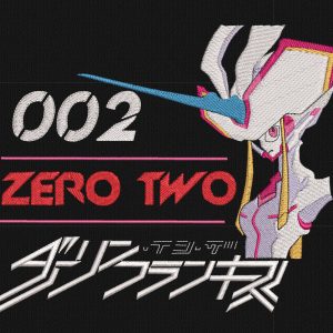 Anime Embroidery Pattern Zero Two Strelizia
