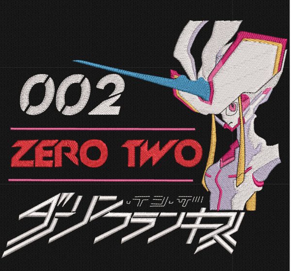 Anime Embroidery Pattern Zero Two Strelizia