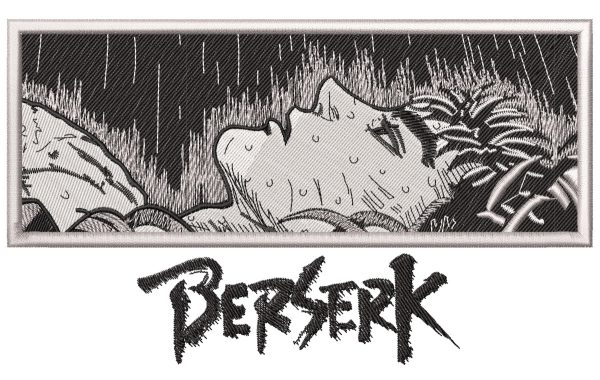 Berserk Guts Rain Manga Embroidery Pattern