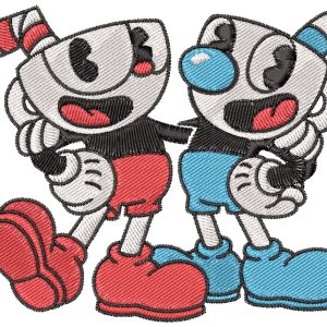 Embroidery Pattern Cuphead Duo
