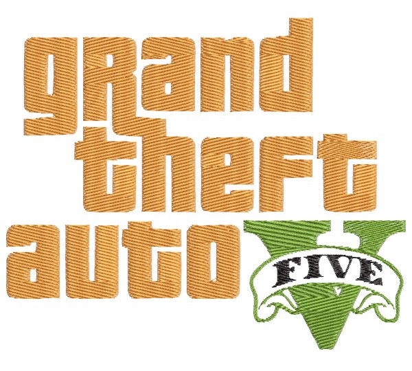 Embroidery Pattern Grand Theft Auto Logo