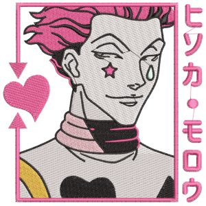 Hunter Hisoka Pink Rectangle Embroidery Pattern