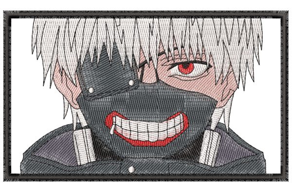 Tokyo Ghoul Kaneki Mask Embroidery Pattern