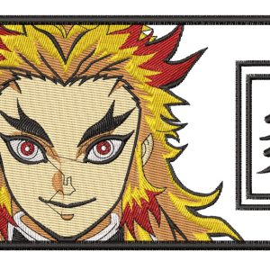 Kyojuro Glyph Anime Embroidery Pattern