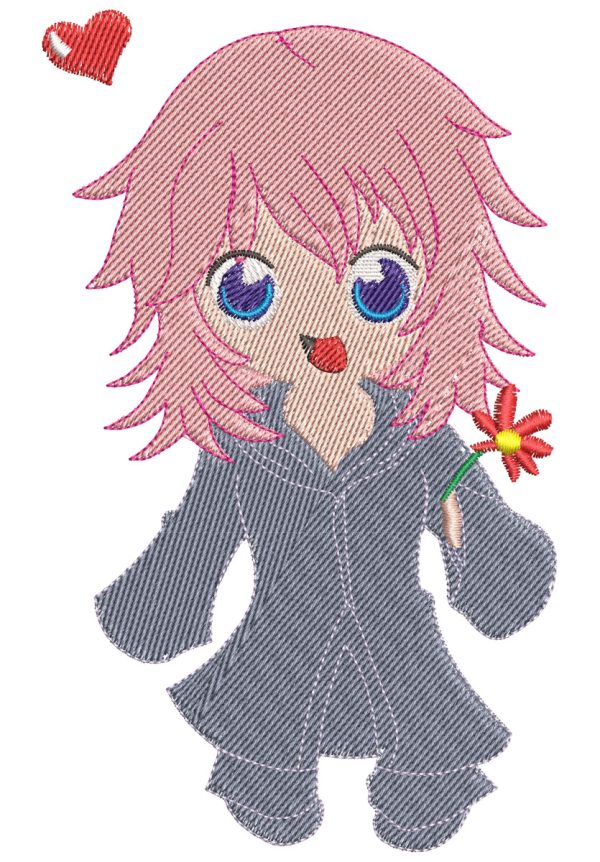 Anime Embroidery Pattern Marluxia Chibi Love