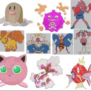 Pokemon Simple Embroidery Pattern Set 2