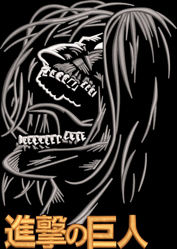 Anime Embroidery Pattern Attack Titan Screamer