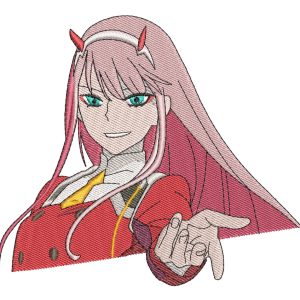 Zero Two Welcomes Anime Embroidery Pattern
