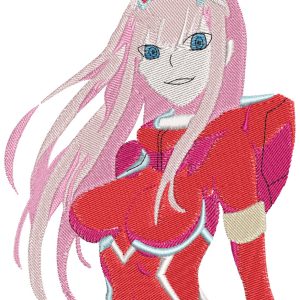 Anime Embroidery Pattern Zero Two Flare