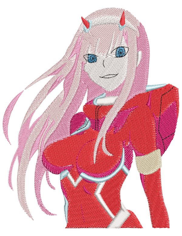 Anime Embroidery Pattern Zero Two Flare