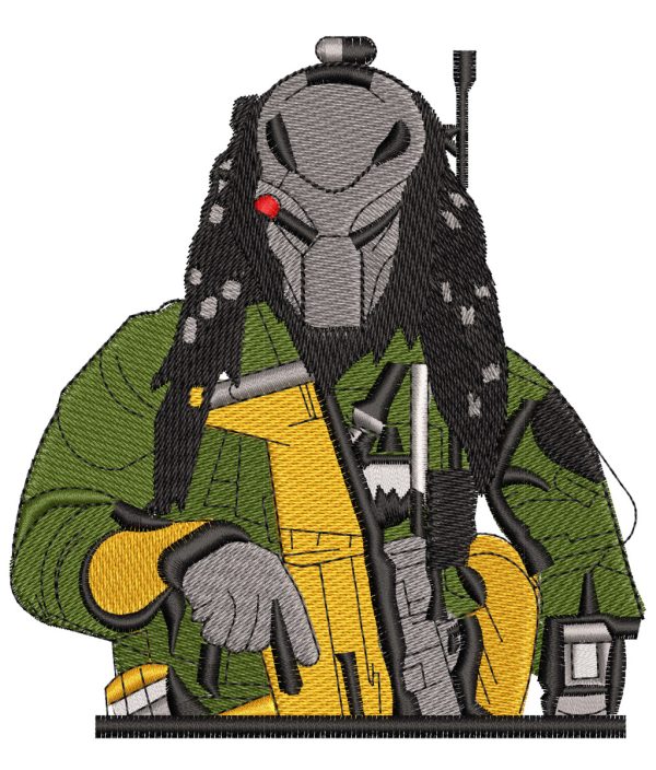 Anime Embroidery Pattern Alien Army