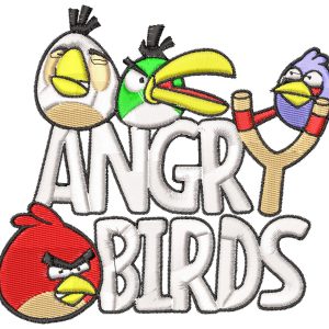 Embroidery Pattern Angry Birds Logo