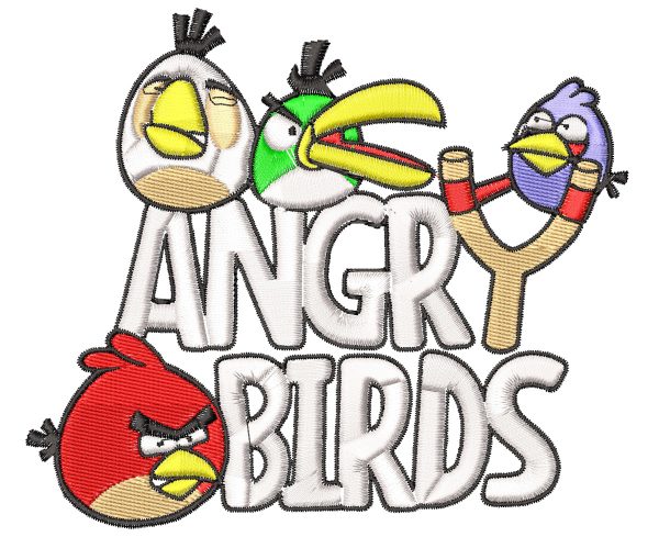 Embroidery Pattern Angry Birds Logo