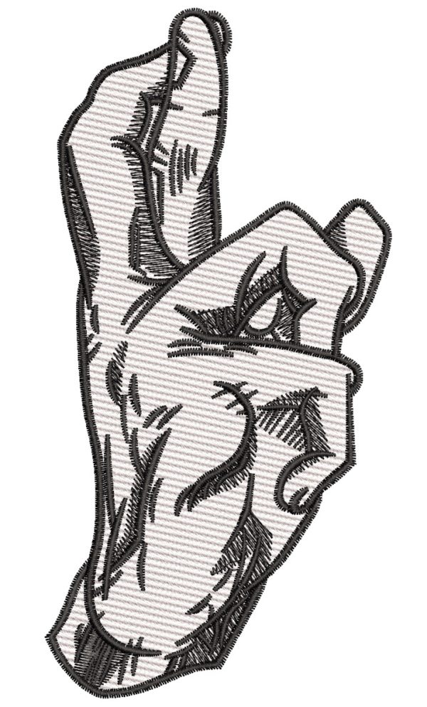 Anime Embroidery Pattern Gojo Hand Sign