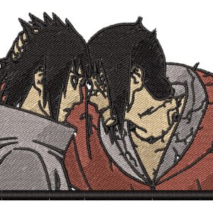 Itachi Sasuke Embrace Anime Embroidery Pattern
