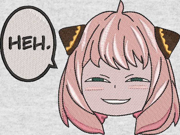 Anya Forger HEH Anime Embroidery Face