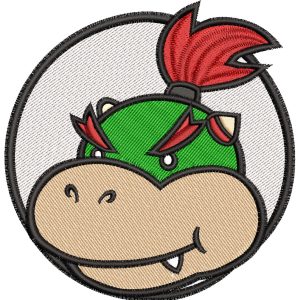 Baby Bowser Face Embroidery Pattern