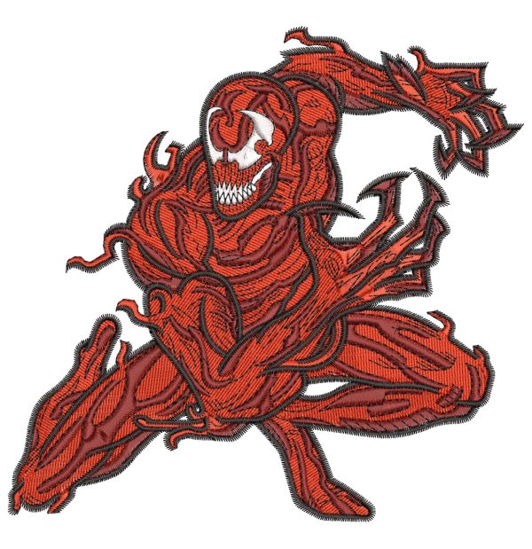Carnage Swipe Superhero Embroidery Pattern