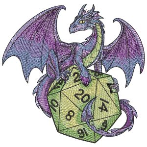 Embroidery Pattern Dragon Dice