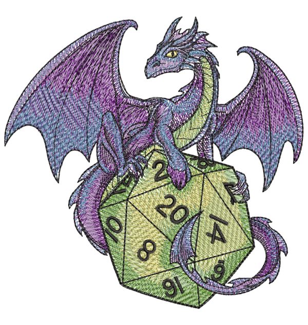 Embroidery Pattern Dragon Dice