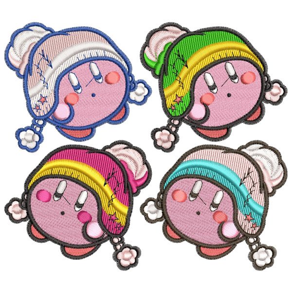 Embroidery Pattern Kirby Snow Cap