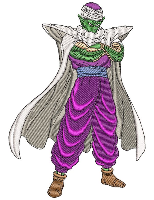 Dragonball Piccolo Full Stern Anime Embroidery Pattern