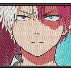Shoto Todoroki Sour Face Anime Embroidery Pattern