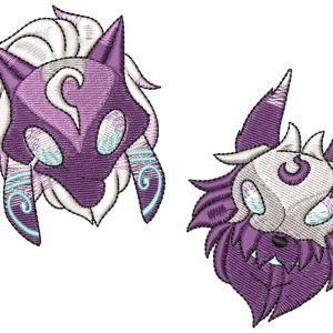 Embroidery Pattern League Legends Kindred Mask