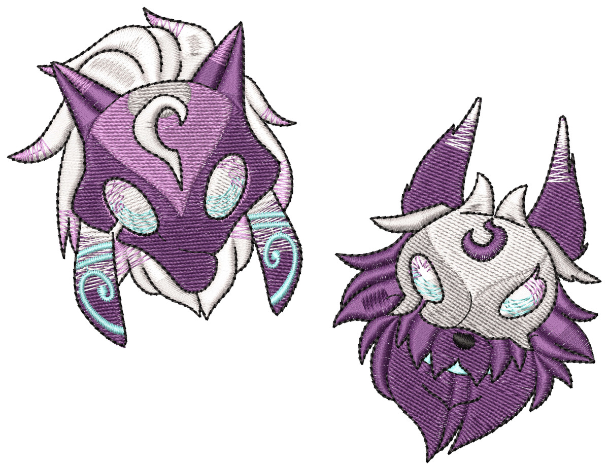 Embroidery Pattern League Legends Kindred Mask