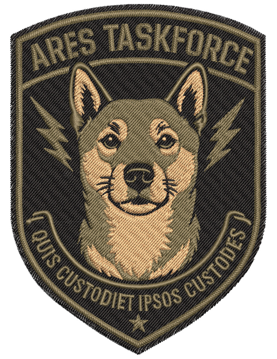 Embroidery Pattern Dog Force Logo