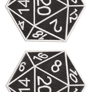 Embroidery Pattern D20 Dice