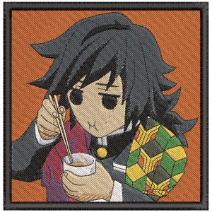 Giyu Eats Anime Embroidery Pattern