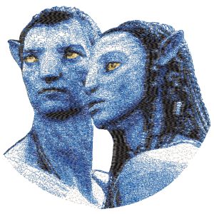 Avatar Jake Neytiri Embroidery Pattern