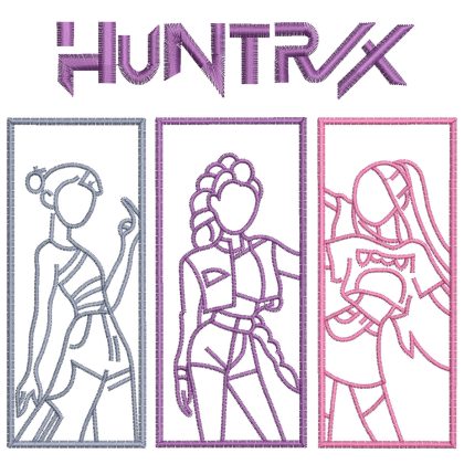 KPOP Demon Hunters Huntrix Embroidery Pattern