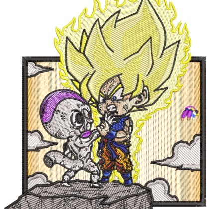 SSJ Goku Freezer Battle Anime Embroidery Pattern