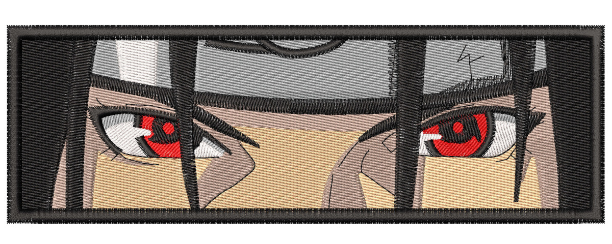 Anime Embroidery Pattern Itachi Sharingan Eyes Box